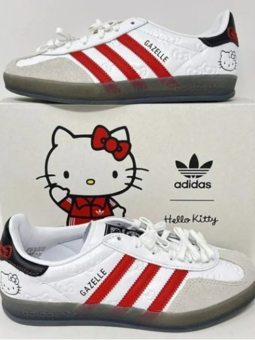 New adidas hello kitty women sneaker white red